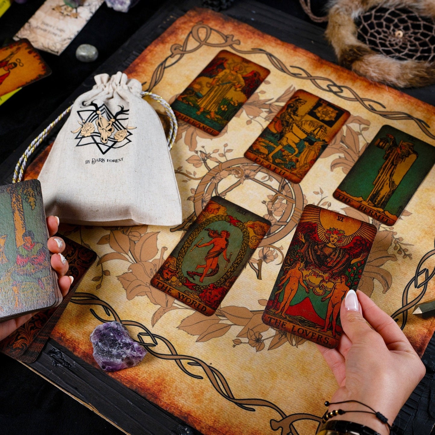 Vintage Bag for Tarot Cards