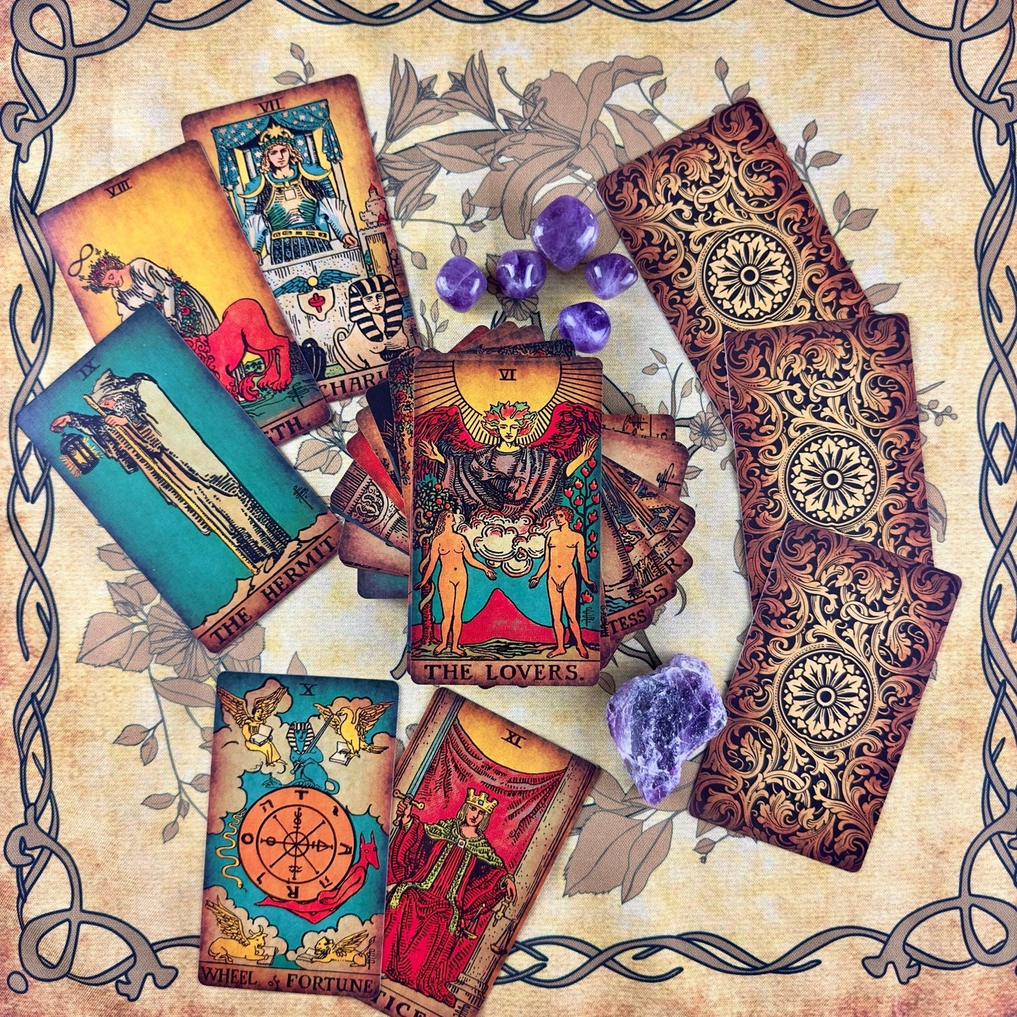 Vintage Tarot Cloth for spread