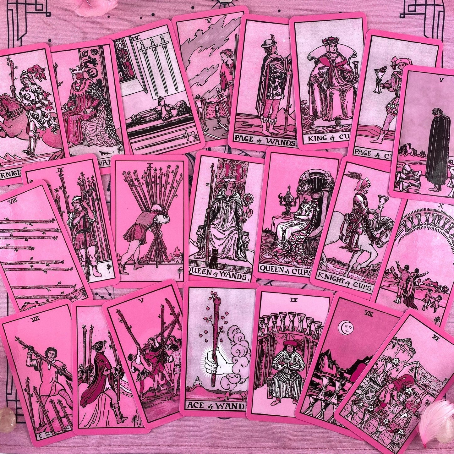 the Rider Waite Pink Vintage Tarot Deck
