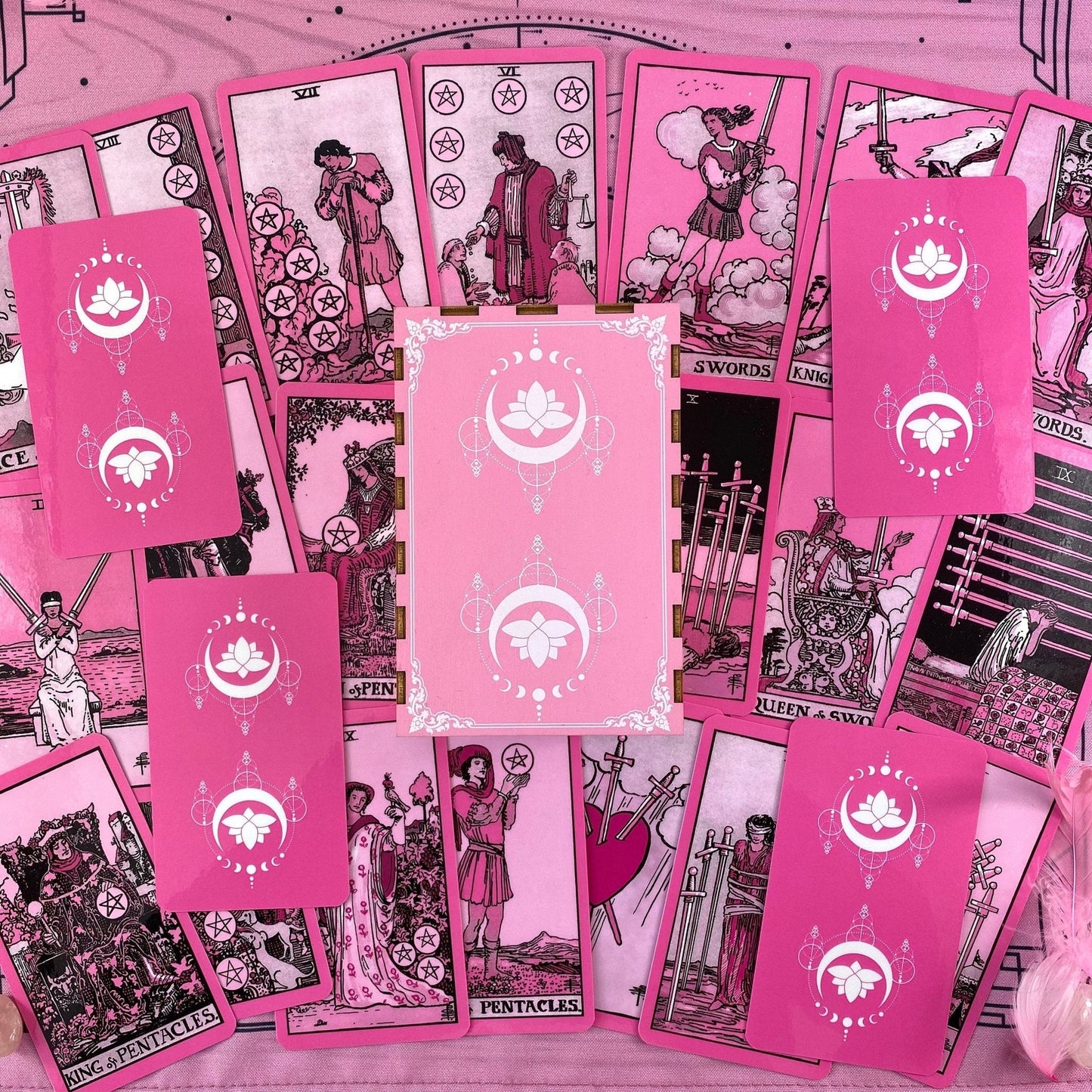 the Rider Waite Pink Vintage Tarot Deck